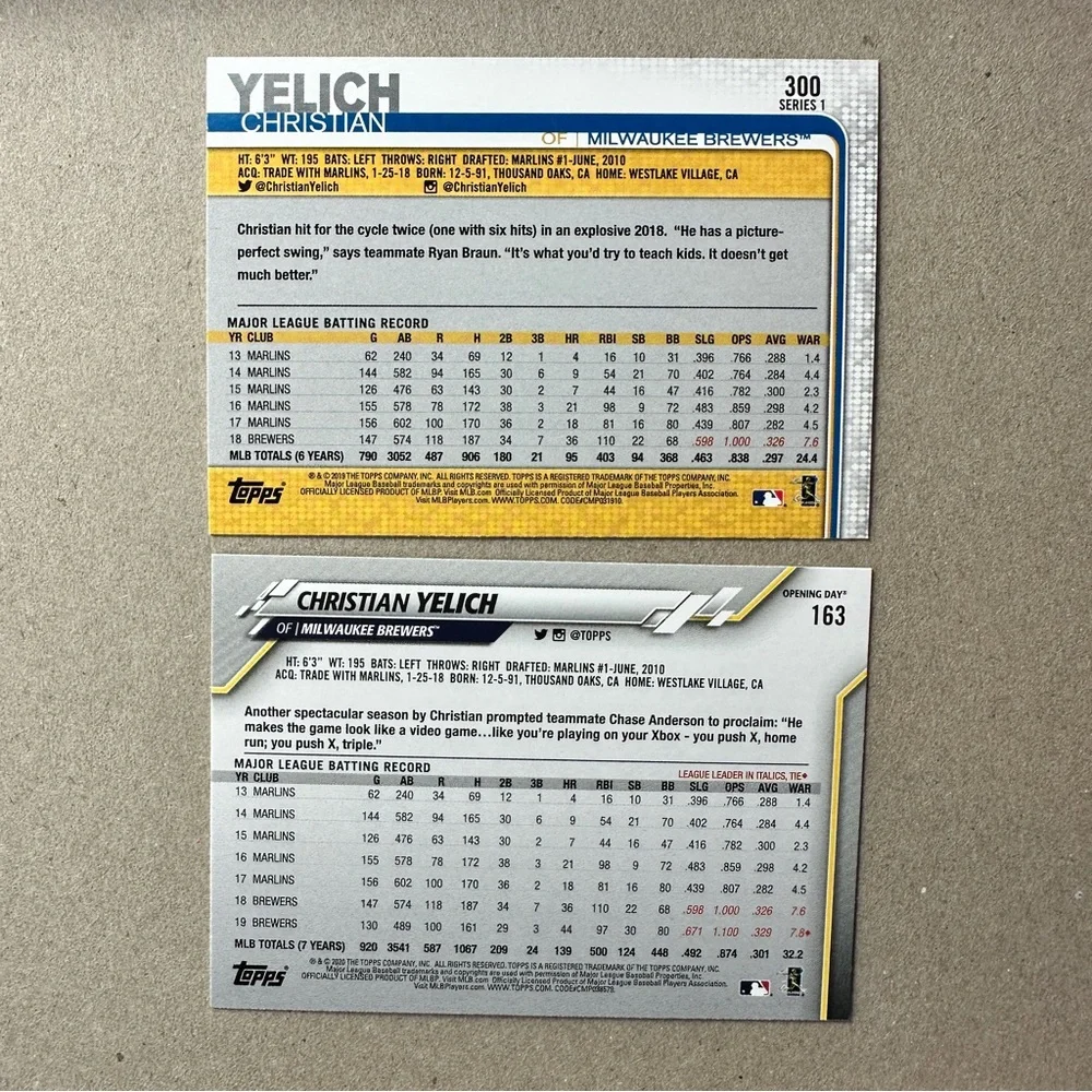 Christian Yelich/Brice Turang w/ Woodruff aces in Brewers lot of 13 - Picture 9 of 13